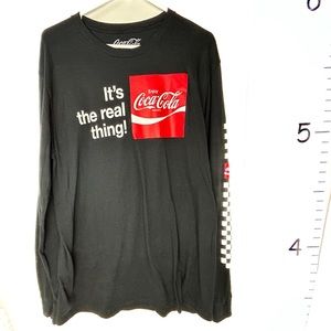 Coca-Cola Black Long‎ Sleeve T-Shirt Men's Large